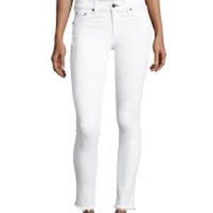Rag & Bone White Skinny Jean Raw Hem Sz.24